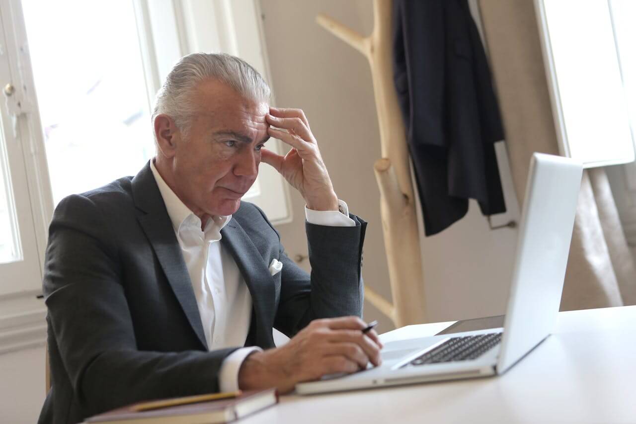 Man Looking Stressed