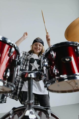 Boy Playing the Drums Boy Playing the Drums